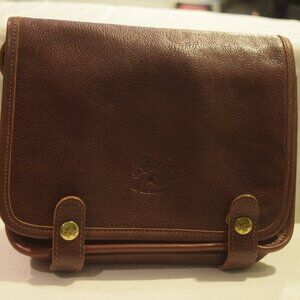 VINTAGE IL BISNET DESIGNED BY W.A. FILIPPO GENUINE LEATHER CROSSBODY BAG - BROWN